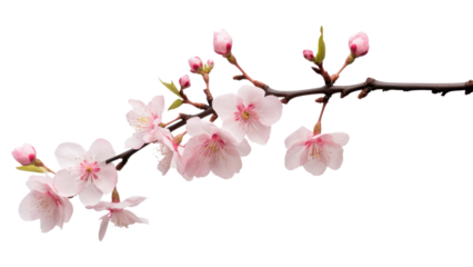 PNG Blossom branch flower cherry.