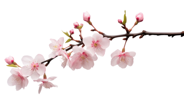 PNG Blossom branch flower cherry.