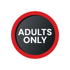 18 Plus Adults Only Age Restriction Icon Isolated on White Background – Safe for Adults Only