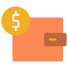 wallet flat icon