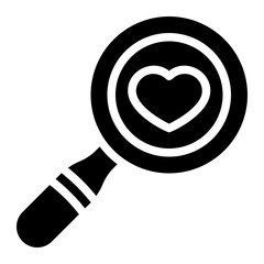 dating app glyph icon