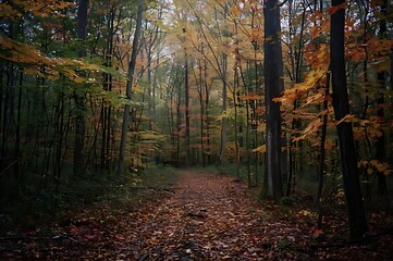 Obraz premium Autumn Forest Path