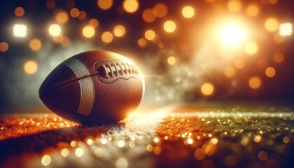 football on football field