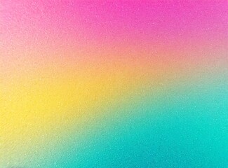  Colorful pink, yellow and turquoise gradient noisy grain background texture