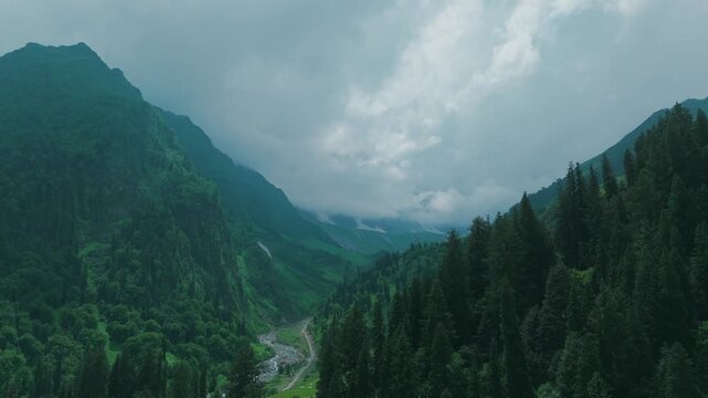 manali mountains view from drone video