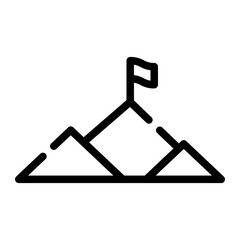 mountains line icon