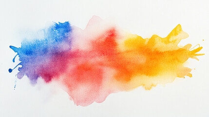 Fototapeta premium Abstract watercolor background with brush strokes Water color on white background