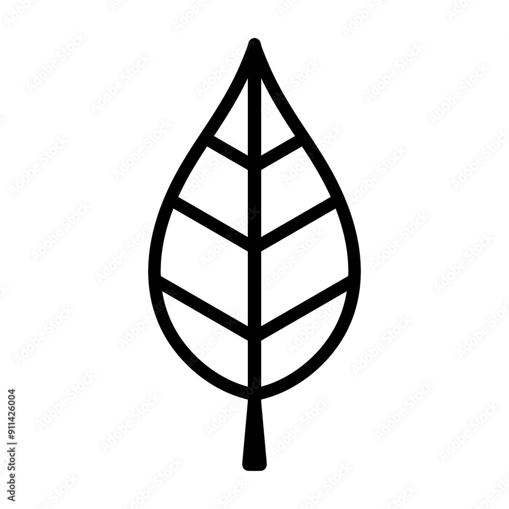 Poster Leaf line icon with simple and modern design