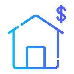 buy house gradient icon