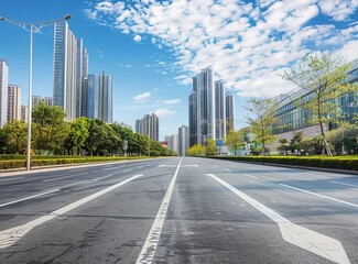 Obraz premium Urban Cityscape Background With Modern Skyline in Metropolitan Environment