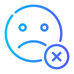 no sad gradient icon