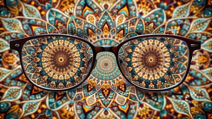 Obraz premium The Digital Tapestry: Where Reality and Virtuality Intertwine AI generated