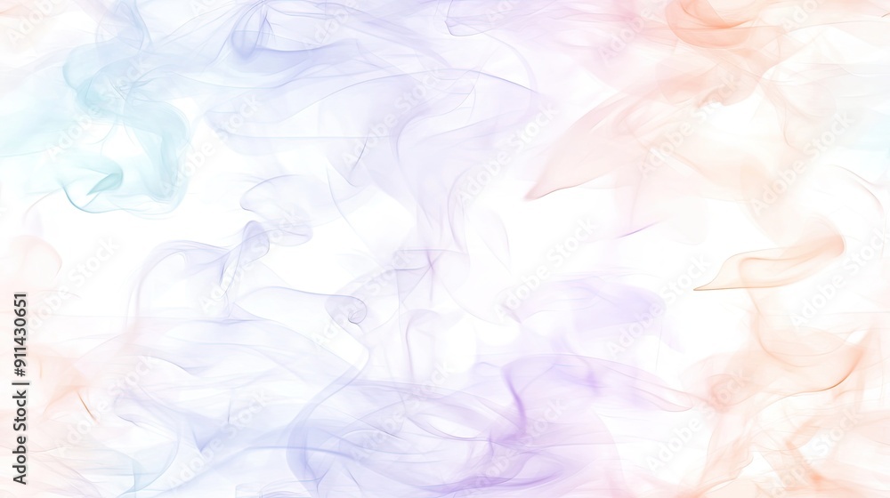 Poster Vibrant orange and blue smoke entwine, creating fluid patterns that captivate the viewer in a mesmerizing display of colors SEAMLESS PATTERN