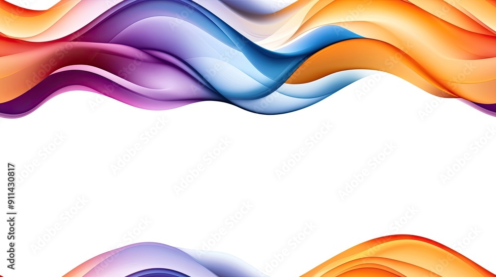 Poster Vibrant orange and blue smoke entwine, creating fluid patterns that captivate the viewer in a mesmerizing display of colors SEAMLESS PATTERN