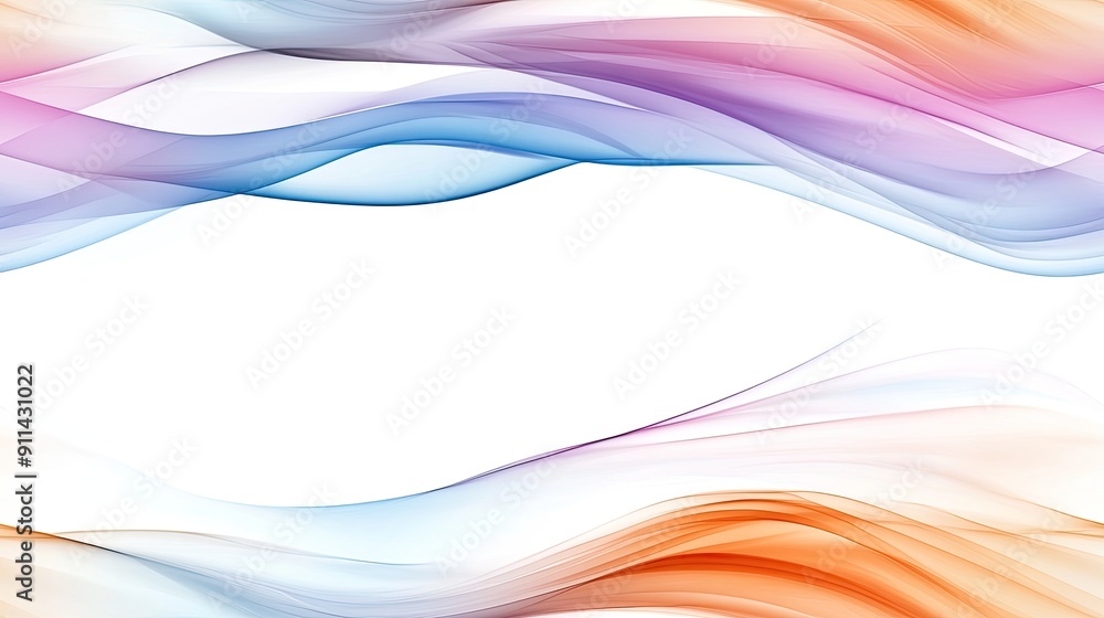 Poster Vibrant orange and blue smoke entwine, creating fluid patterns that captivate the viewer in a mesmerizing display of colors SEAMLESS PATTERN