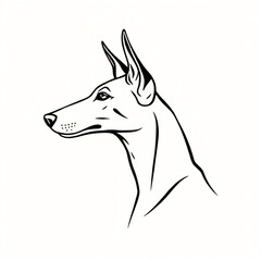Obraz premium simple dog logo