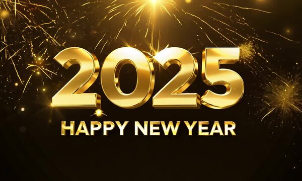 Happy new year 2025, new year, 2025, text animation4k, 2025 happy new year 2025 gold animated background greetings happy new year 2025 gold shining sparkling 4k