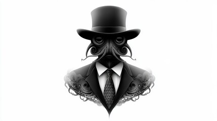 A man in a suit and hat with a tie