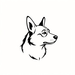 Naklejka premium simple dog logo