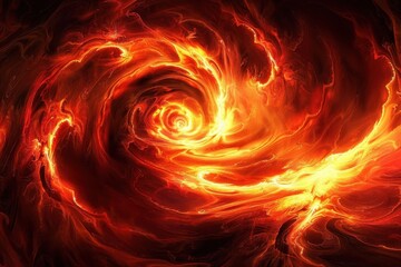 Fototapeta premium Abstract swirling vortex of dark, glittering fire sparks with streaks of red and orange, creating a mesmerizing and chaotic backdrop ,The images are of high quality and clarity