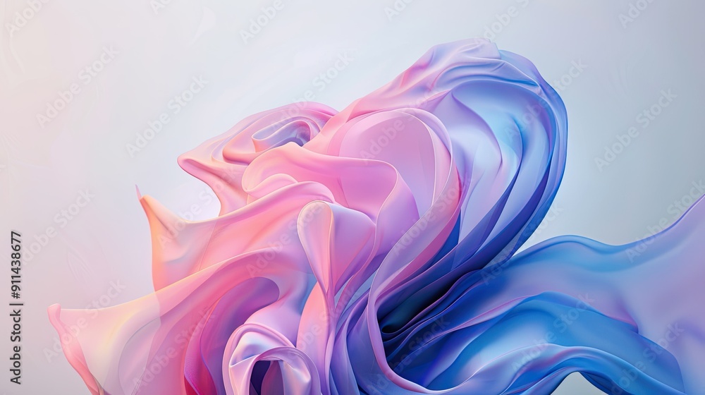 Aufkleber minimalist abstract shapes with soft gradients