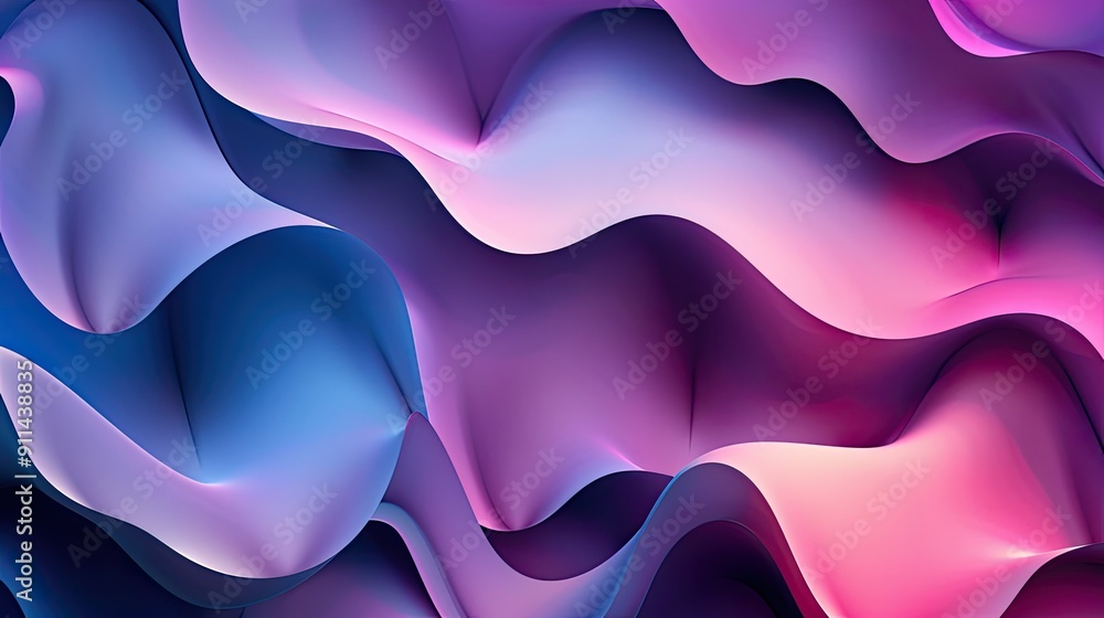 Poster minimalist abstract shapes with soft gradients