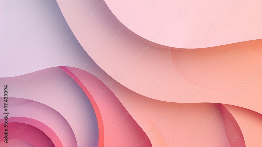 Poster minimalist abstract shapes with soft gradients