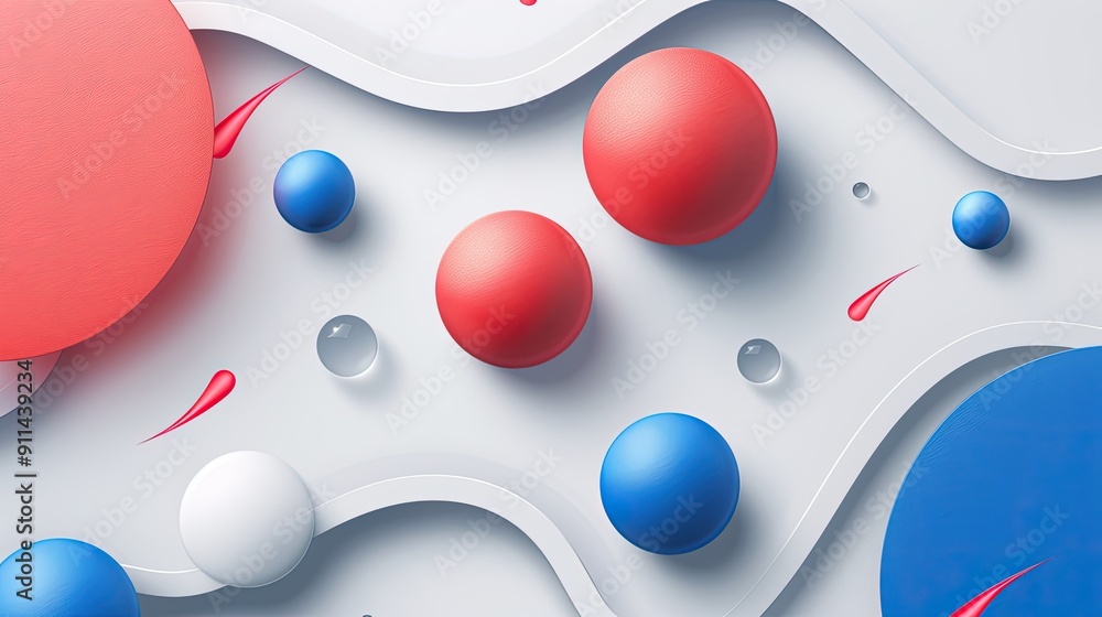 Aufkleber minimalist abstract shapes with soft gradients