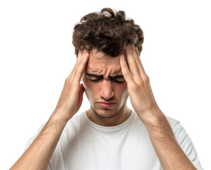 Naklejka premium PNG Worried adult pain disappointment.