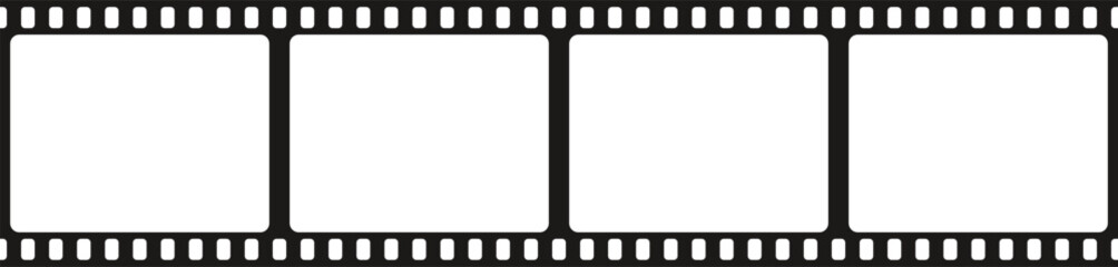 Grunge film strips. Old retro cinema movie strip. Video recording. Vector illustration.
