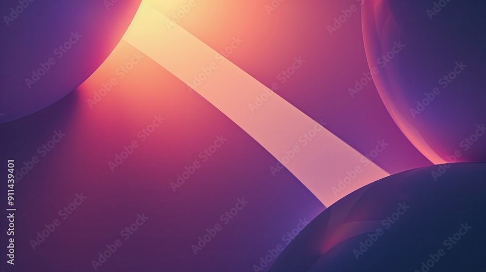Poster minimalist abstract shapes with soft gradients