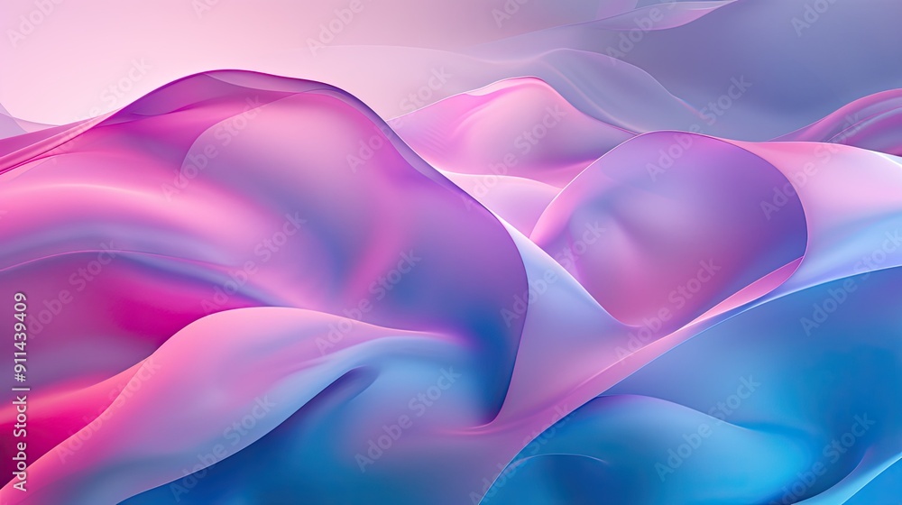 Poster minimalist abstract shapes with soft gradients