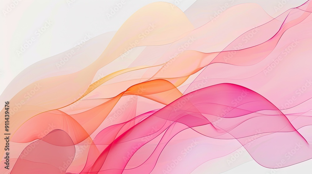 Poster minimalist abstract shapes with soft gradients