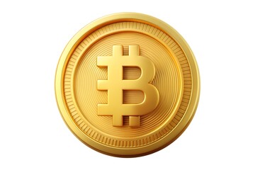 gold bitcoin with symbol