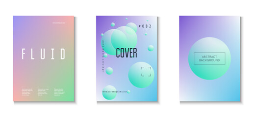 Minimal Shape. Fluorescent Elegant Banner. Blue Abstract Set. Hologram Placard. Aesthetic Modern Illustration. Triangle Design. Holographic Poster. Violet Minimal Shape