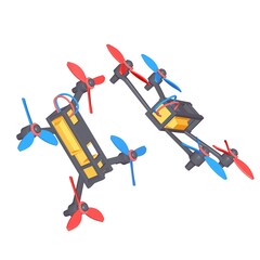FPV Drone Racing freestyle sport flight. Hobby toys