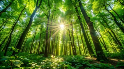 Obraz premium Golden Gleams Through Emerald Veins AI generated