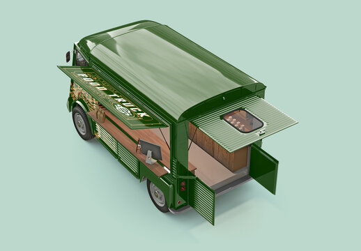 Vintage Food Truck Mockup