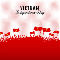 vietnam independence day vector illustration background. it is suitable for card, banner, or poster