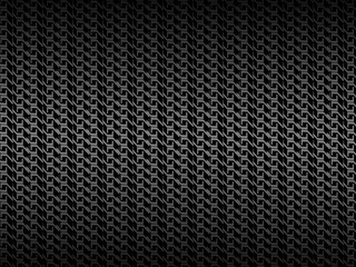 Black metal texture steel background. Perforated metal sheet.