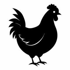 Hen Black silhouette