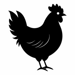 Hen Black silhouette