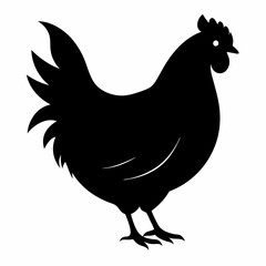 Hen Black silhouette
