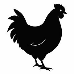 Hen Black silhouette