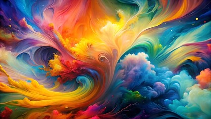 A Symphony of Colors: Abstract Expressionism in a World of Whimsy  AI Generated