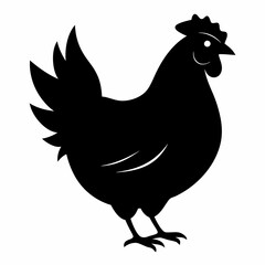 Hen Black silhouette
