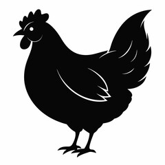 Hen Black silhouette