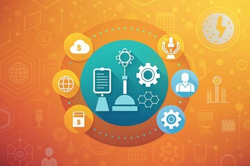 Business and Technology Abstract Concept.