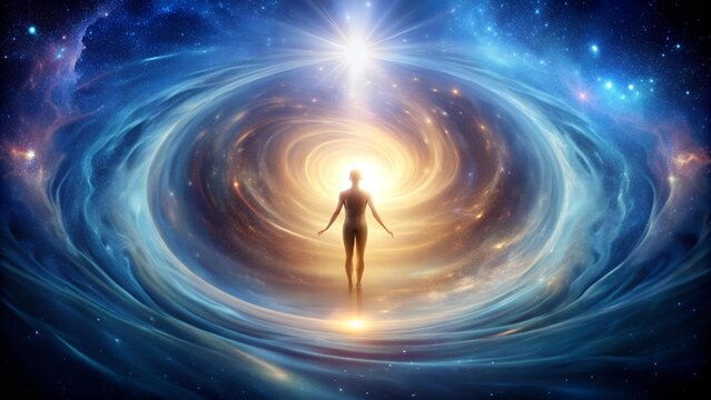 Ethereal Dance of Light and Shadow  generative AI