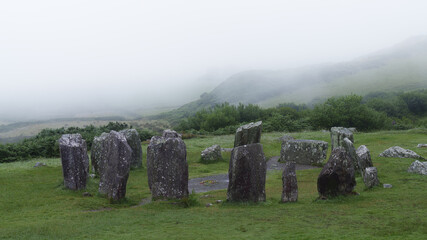 Mists at Drombeg Megalithic Circle, Drombeg, Glandore, Co. Cork, Ireland